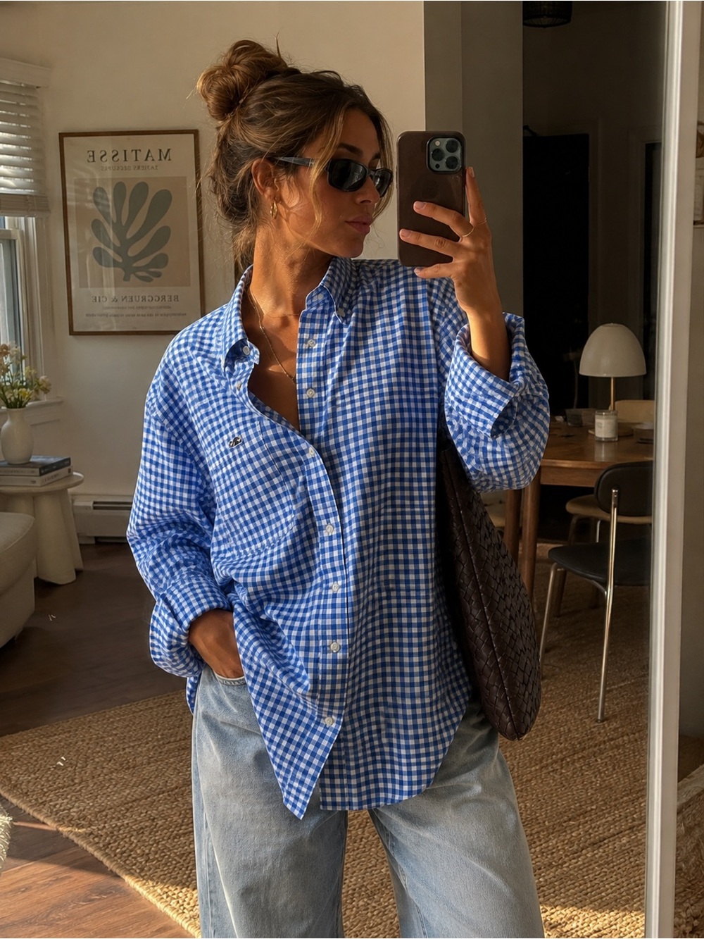 Vineyard Vines Blue and White Gingham Button-Down Shirt - Picture 2 of 6